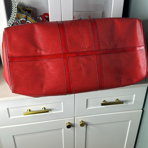 Authentic Red Epi leather Louis Vuitton extra large duffel bag - Picture 3 of 11